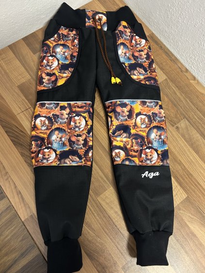 Softshell kalhoty myšák v noře - BERÁNEK