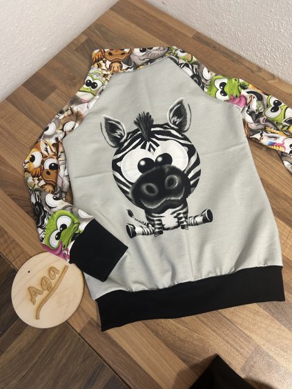 Mikina zebra a jiná zvířátka