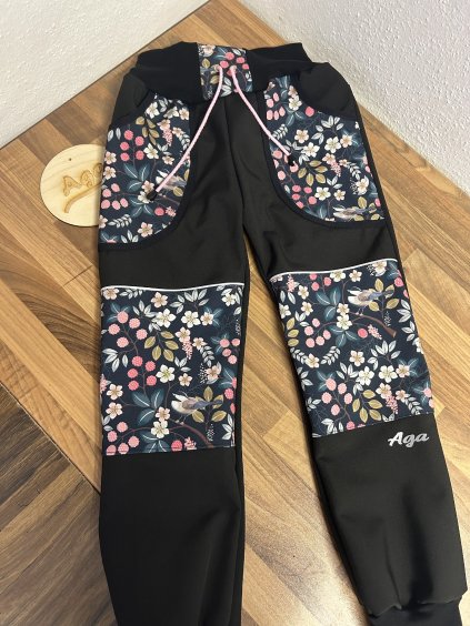 Softshell kalhoty bobule černý základ- FLEECE