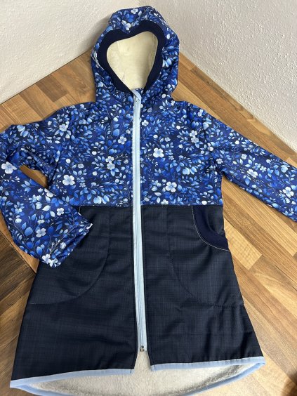Softshell kabátek modré kvítí BERÁNEK