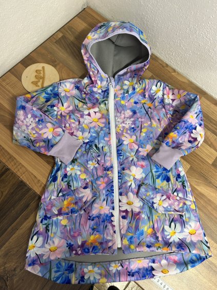 Softshell kabát jemne kvítí FLEECE