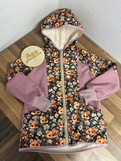 Softshell bunda lištičky s růžovou BERÁNEK