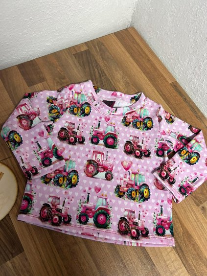 Tričko - růžový traktůrek