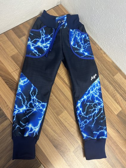 Softshell kalhoty blesky šikmo - BERÁNEK