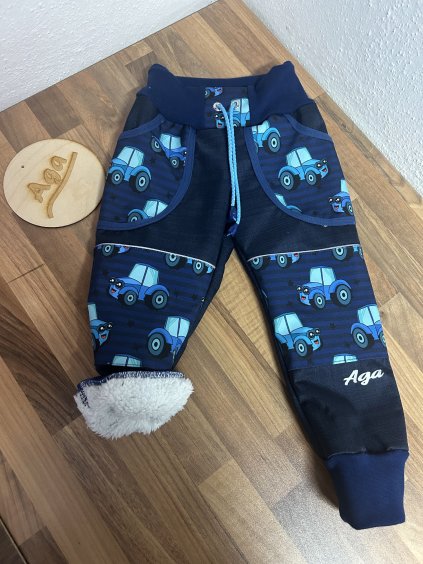 Softshell kalhoty vysmátá autíčka - BERÁNEK