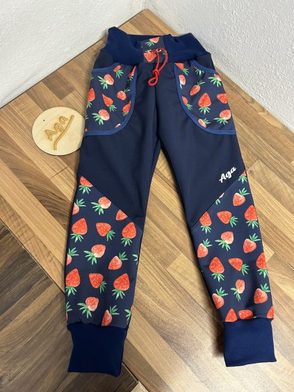 Softshell kalhoty jahody 🍓 - FLEECE