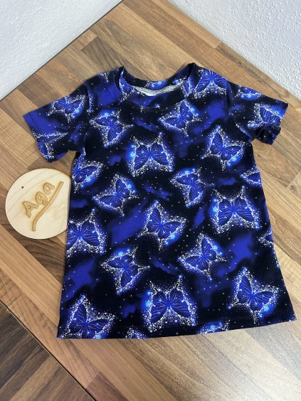 Tričko krátký rukáv vel. 116 - motýl