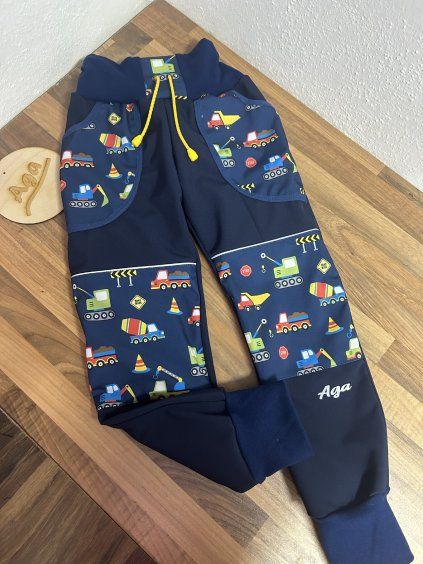 Softshell kalhoty malý stavitel- FLEECE