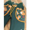 Softshell kalhoty lišky se zelenou - FLEECE