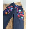 Softshell kalhoty srdíčka na tmavě modré - FLEECE