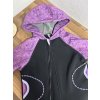 Softshell kombinéza fialové lístečky - FLEECE