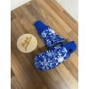 Softshellové rukavice - modrobílé vločky