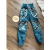 Softshell kalhoty kvítky na modré - JARNÍ