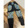 Softshell kalhoty zvířátka petrolej s černým základem - FLEECE