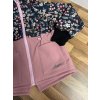 Softshell parka/ bunda bobule s růžovým základem FLEECE