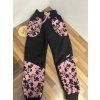 Softshell kalhoty černorůžové květy- JARNÍ