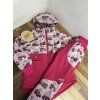 Softshell parka/ bunda růžový traktůrek FLEECE