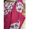 Softshell parka/ bunda růžový traktůrek FLEECE