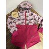 Softshell parka/ bunda růžový traktůrek FLEECE