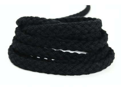 Tandem bavlněná šňůra Velvetina 8mm - černá
