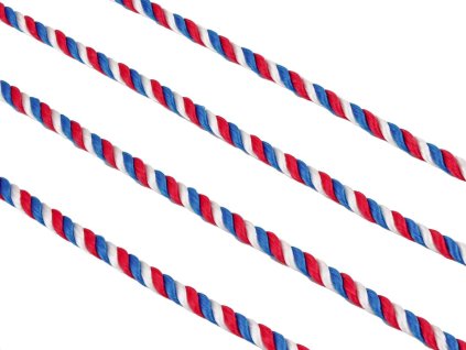 Stáčené lano Trikolora 8mm – Lesklé, Syntetické hedvábí