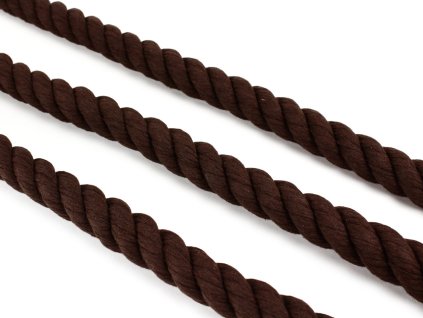 Stáčené bavlněné lano Velvetina - hnědá čokoládová