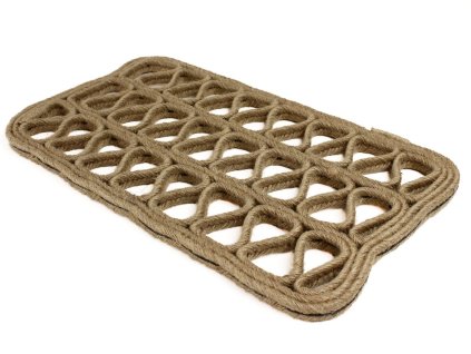 Tradiční ručně pletená jutová rohožka