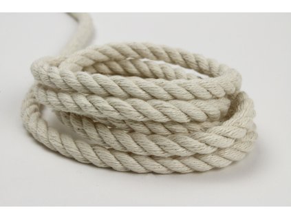 Stáčené bavlněné lano Velvetina - režná