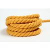 Stáčené bavlněné lano Velvetina - žlutá