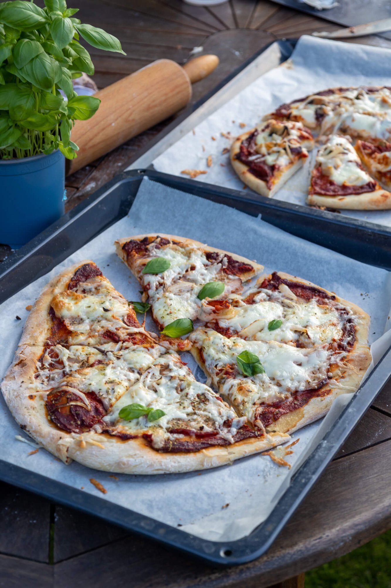 Pizza s uzenou šunkou a mozzarellou