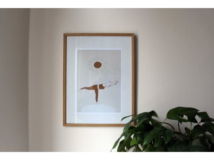 Plakát jogínka - Virabhadrásana III