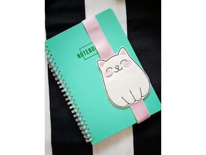 Vyšívaná záložka MAČIČKA