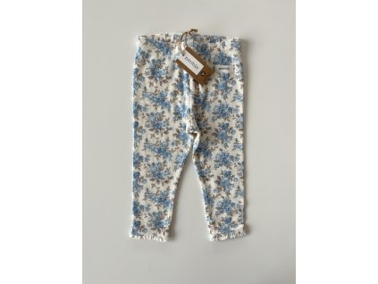 Vaflové legíny s modrými kvítky Newbie