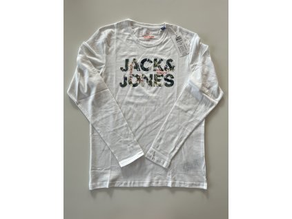 Bílé tričko s nápisem Jack&Jones