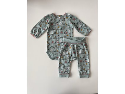 Tyrkysový set body a tepláčky Name it