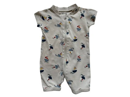 Bílý letní overal s plachetnicemi Lindex