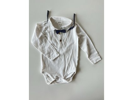 Bílé společenské body s motýlkem Newbie