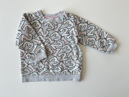Šedá mikina s číslicemi H&M