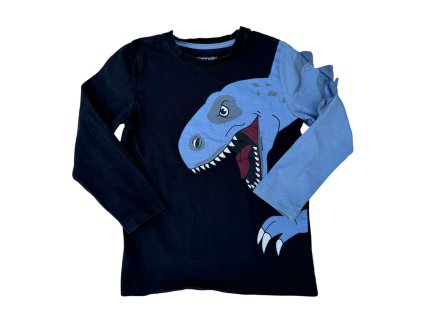 Černé tričko s dinosaurem Kappahl