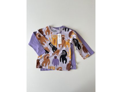 Fialové trička se zvířaty 2-pack Lindex