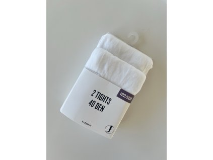 Bílé tenčí punčocháče 2-pack Kappahl