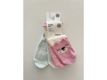 Růžové ponožky 4-pack Kappahl