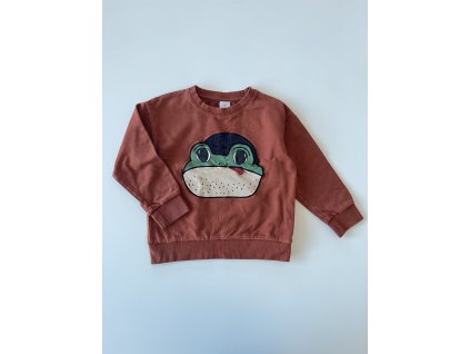 Hnědá mikina se žabákem Lindex