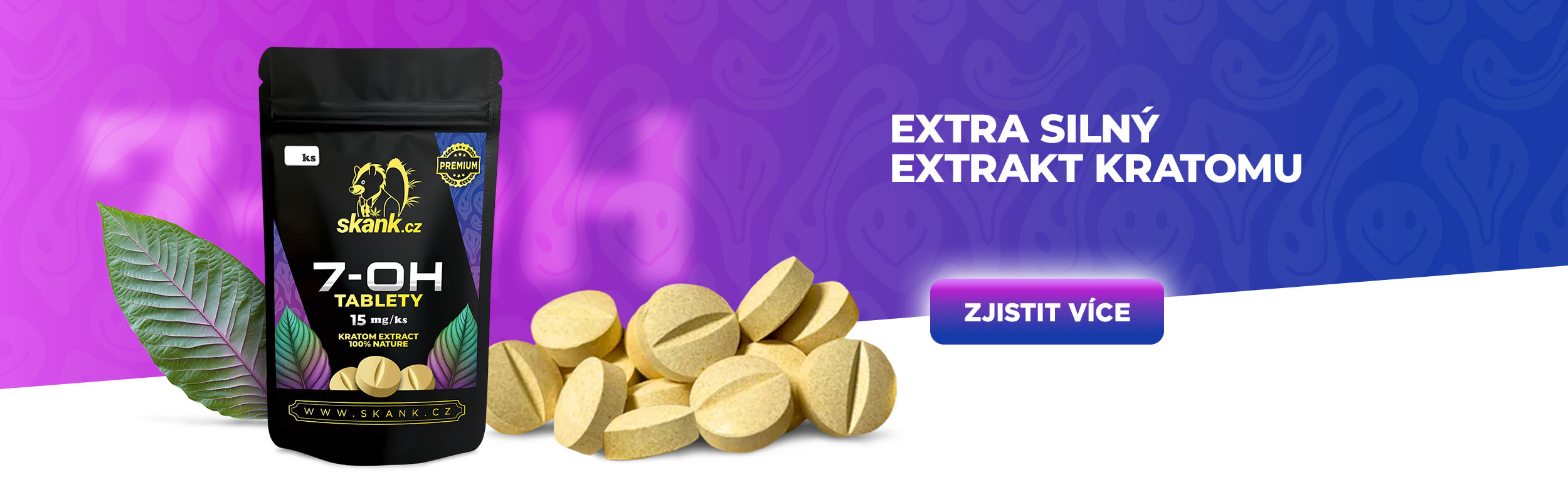 7-OH tablety - extrakt kratomu - 7-hydroxymitragynin