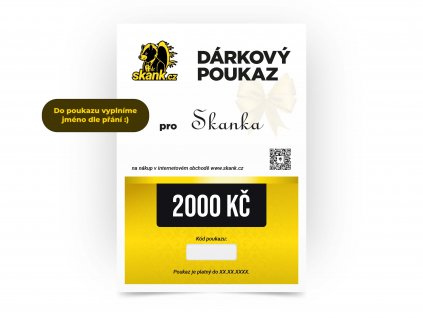 Dárkový poukaz - 2000 Kč