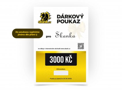 Dárkový poukaz - 3000 Kč