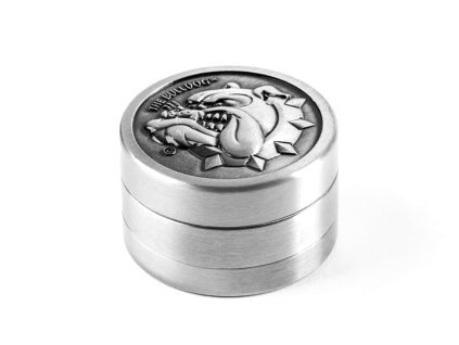 bulldog drticka kovova stribrna grinder silver aluminium 3 dilna 3 casti 3 layers se sitkem na skaf