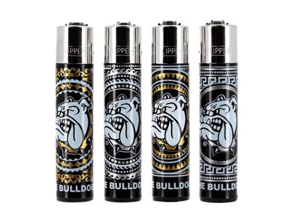 bulldog clipper zapalovac inca zlaty gold stribrny silver cerny black doplnovaci