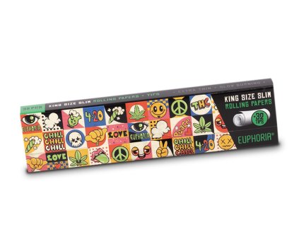 Euphoria Groovy Rolling Papers Kingsize Slim + Filtry
