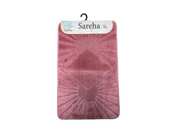 Koupelnová předložka dvoudílná - starorůžová